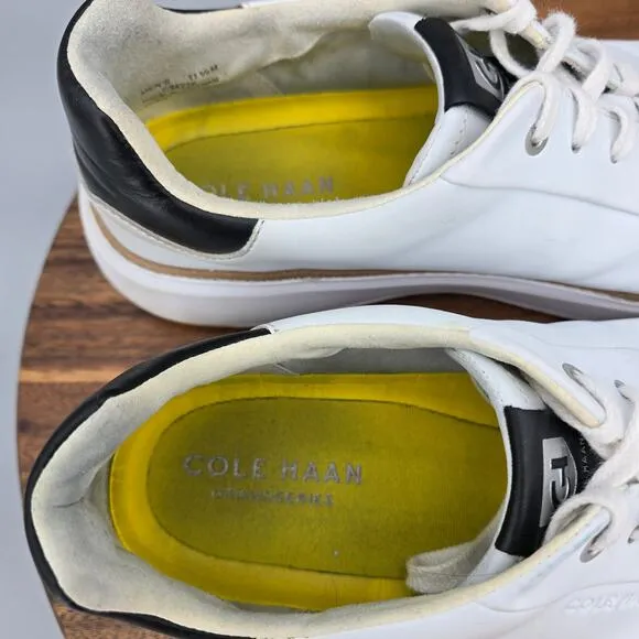 Cole Haan Grandpro Topspin Shoes Men's 11.5 M White Leather Tennis Sneakers