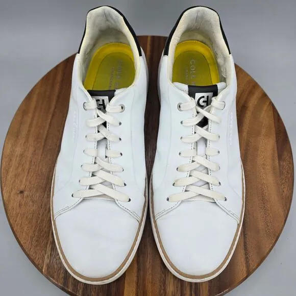 Cole Haan Grandpro Topspin Shoes Men's 11.5 M White Leather Tennis Sneakers