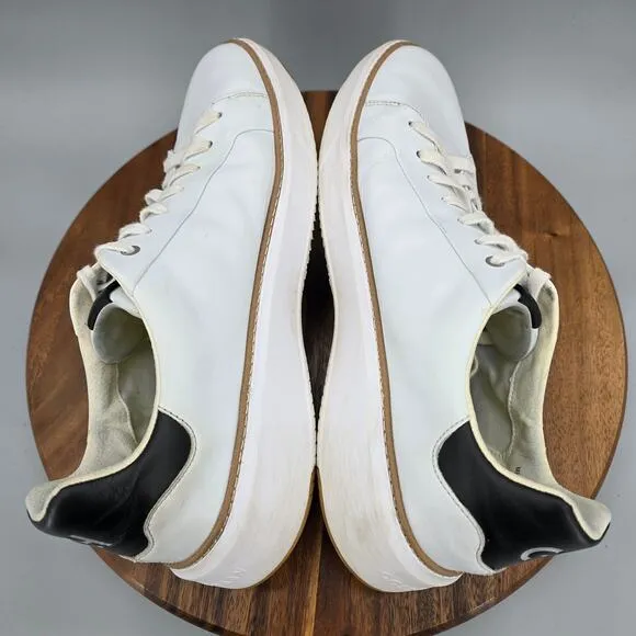 Cole Haan Grandpro Topspin Shoes Men's 11.5 M White Leather Tennis Sneakers