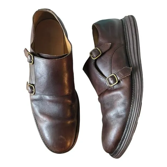 Cole Haan LunarGrand Double Monk shoes brown size 11
