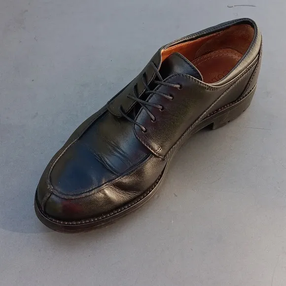 COLE HAAN MEN'S PURE LEATHER (INNER/OUTER) SPLIT TOE OXFORD VIBRAM RUBBER SOLE*