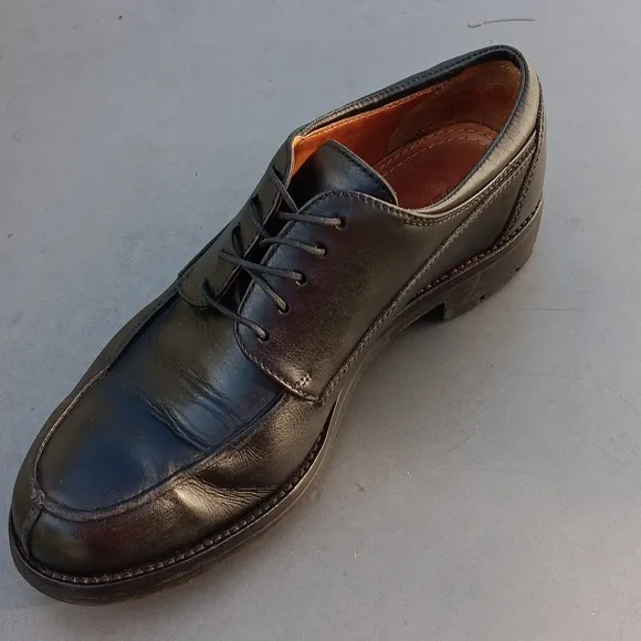COLE HAAN MEN'S PURE LEATHER (INNER/OUTER) SPLIT TOE OXFORD VIBRAM RUBBER SOLE*