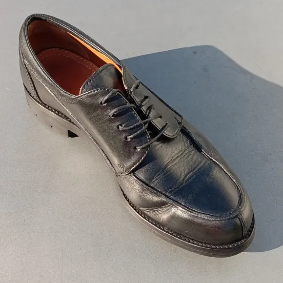 COLE HAAN MEN'S PURE LEATHER (INNER/OUTER) SPLIT TOE OXFORD VIBRAM RUBBER SOLE*