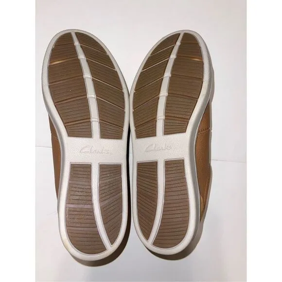 Collection By Clarks Mens Cambro Lace Brown Leather Tennis Shoes Sz 10 A20