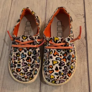 Colorful Heart Pattern Kids Shoes