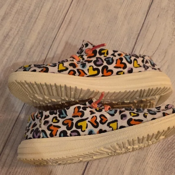 Colorful Heart Pattern Kids Shoes