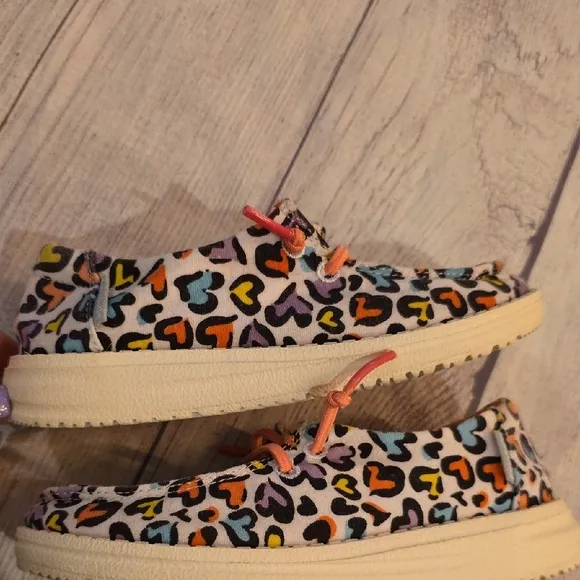 Colorful Heart Pattern Kids Shoes