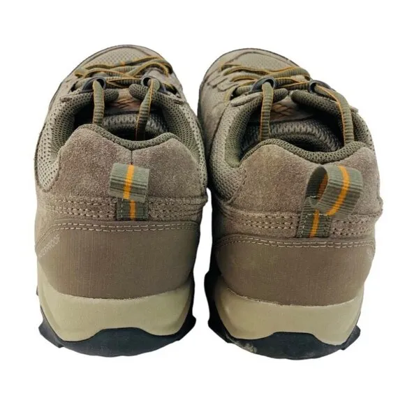 Columbia Mens Hiking Shoes Size 9W Brown Leather Mesh Y10740-227 Lace Up Outdoor
