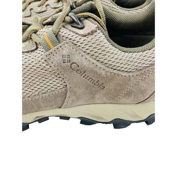 Columbia Mens Hiking Shoes Size 9W Brown Leather Mesh Y10740-227 Lace Up Outdoor