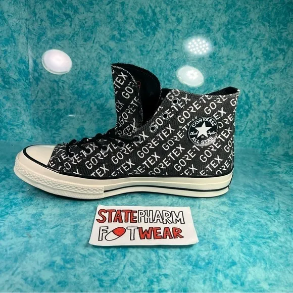 Converse Chuck 70 Hi Gore Red Print Men's Black Retro High Top Shoes Sneakers