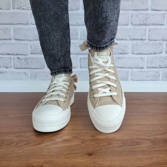 ❤️❤️Converse Chuck Taylor All Star Lift Bow Women Shoes Sz 7 Embroidered A10246C