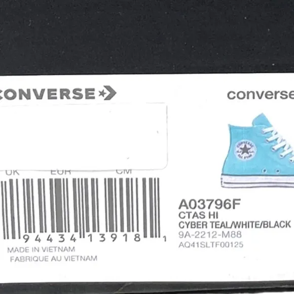 Converse Ctas High Top Women's Shoes Canvas Green Sneakers Skateboarding A03796F