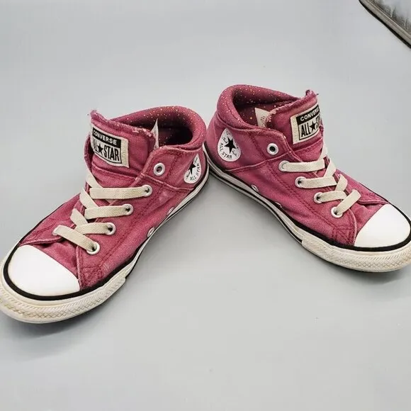 Converse High Top Chuck Taylor Burgundy Size 1 Youth Shoes