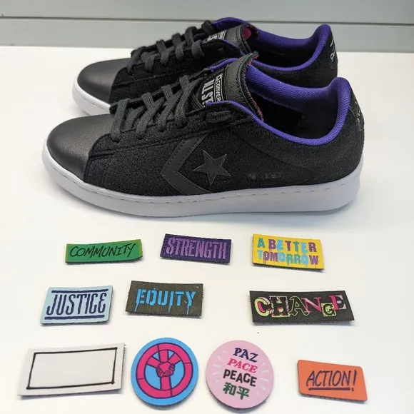 Converse Pro Leather Low It's Possible A01649C Black Tennis shoes size Women's 7