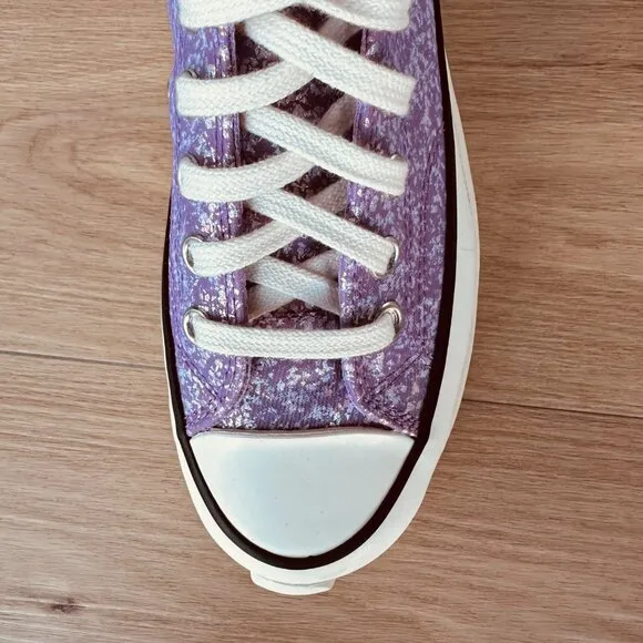 ⭐Converse Run Star Hike Hi Mens Shoes Size 5 Purple Glitter Platform A10096C New