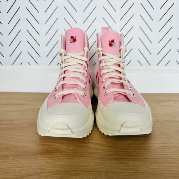 ❤️❤️Converse Run Star Hike Hi Sz 11 Women Shoes Sneakers Pink Red Roses A05192C