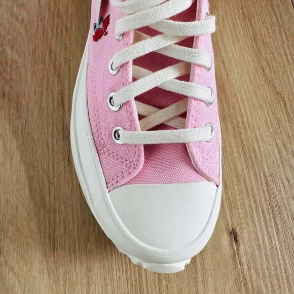 ❤️❤️Converse Run Star Hike Hi Sz 11 Women Shoes Sneakers Pink Red Roses A05192C