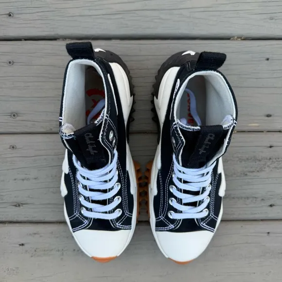 Converse Run Star Motion Black White Gum high top platform shoes size 8.5