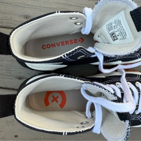 Converse Run Star Motion Black White Gum high top platform shoes size 8.5