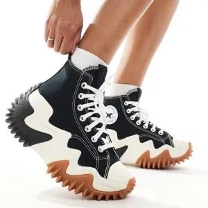 Converse Run Star Motion Black White Gum high top platform shoes size 8.5