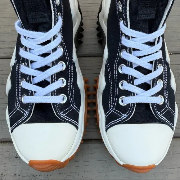 Converse Run Star Motion Black White Gum high top platform shoes size 8.5