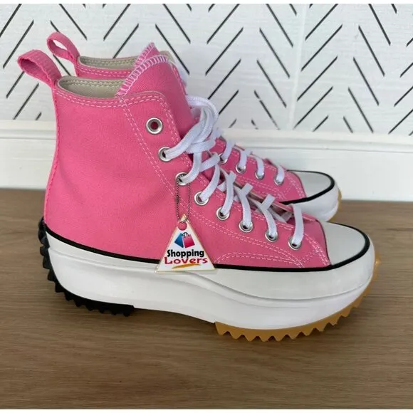 🤩Converse Sz 9.5 Women's Shoes Run Star Hike Pop High Top Sneakers Pink A08735C