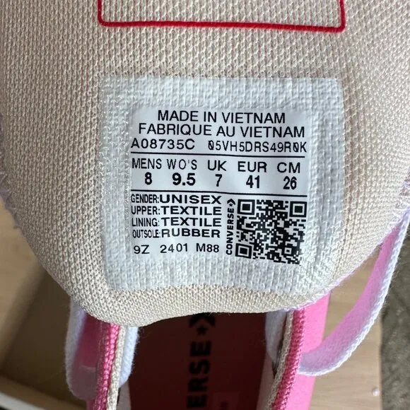 🤩Converse Sz 9.5 Women's Shoes Run Star Hike Pop High Top Sneakers Pink A08735C