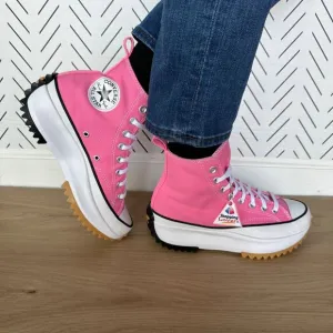 🤩Converse Sz 9.5 Women's Shoes Run Star Hike Pop High Top Sneakers Pink A08735C