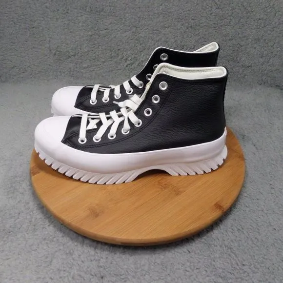 Converse Chuck Taylor All Star Lugged 2.0 Black Leather High Top Shoes A03704C