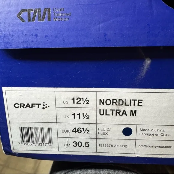 CRAFT CTM Nordlite Ultra Running Shoes Road Trail Navy Blue Mens 12.5 EUC!
