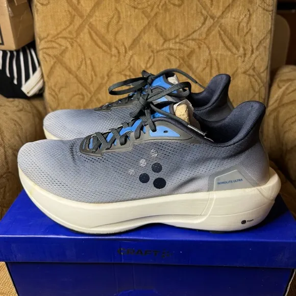 CRAFT CTM Nordlite Ultra Running Shoes Road Trail Navy Blue Mens 12.5 EUC!