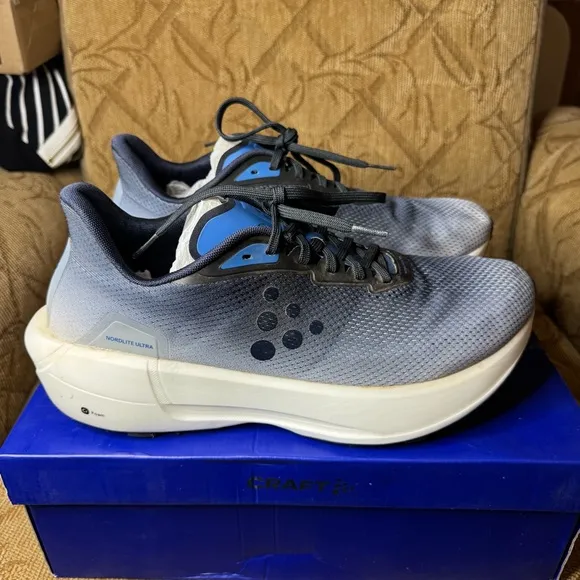 CRAFT CTM Nordlite Ultra Running Shoes Road Trail Navy Blue Mens 12.5 EUC!