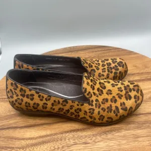 Dansko Olivia Loafers Womens 7.5 / 38 Animal Print Calf Hair Flats Comfort Shoes