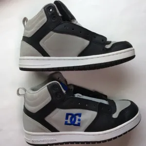 DC Shoes Boys Y2K Gray/Black /Blue Skater Hightop Tennis shoes Sz 7 Boys