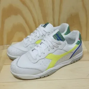 Diadora Maverick  Ball White Volt Green  men's Tennis Shoes ITALY Men's size 9