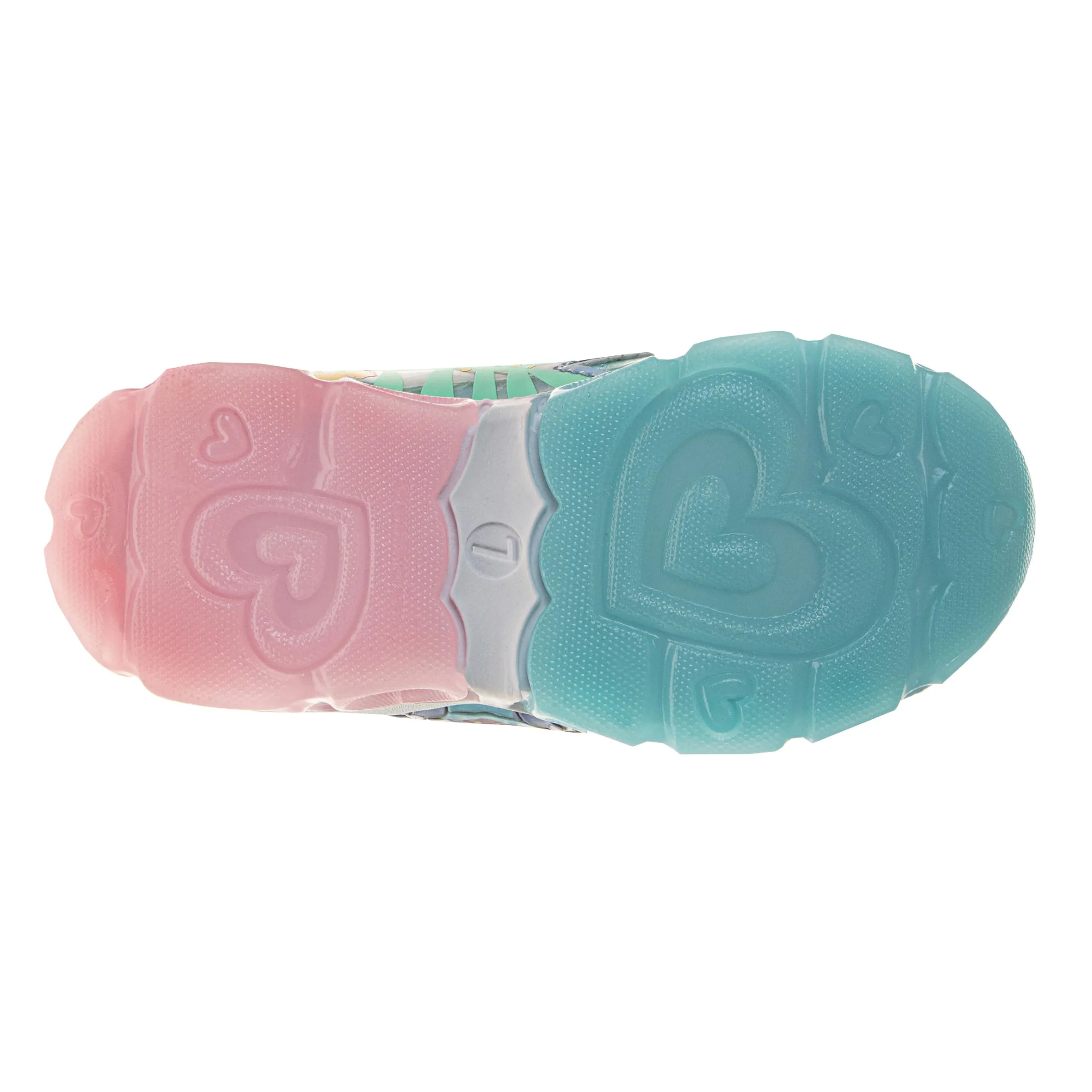 Disney Lilo & Stitch LED Light up Shoes for Kids - Slip on Laceless Lightweight Breathable Tennis Runner Sneakers - Pink Blue Multi (Size Toddler - Little Kids)