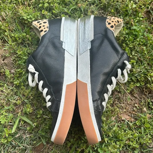 Dolce Vita Zina Black Leather Multi Tennis Shoes Size 9.5