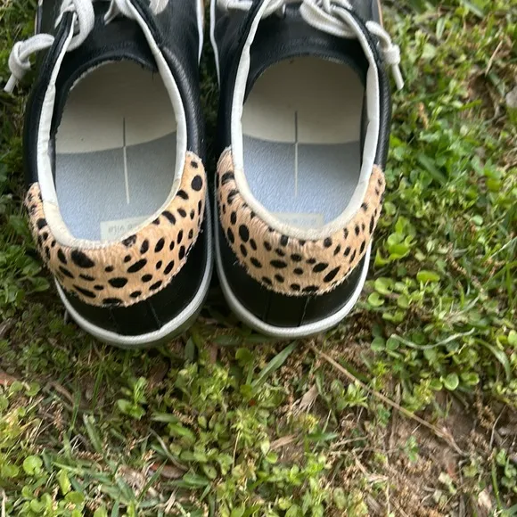 Dolce Vita Zina Black Leather Multi Tennis Shoes Size 9.5