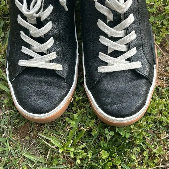 Dolce Vita Zina Black Leather Multi Tennis Shoes Size 9.5