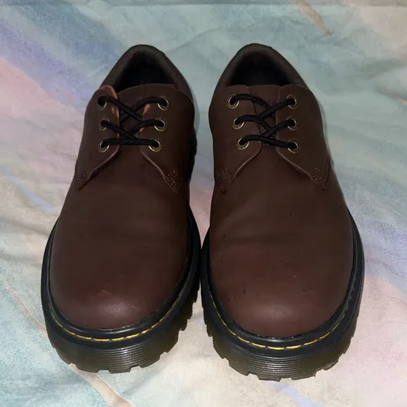 Dr Martens kent leather dark brown crazy horse action oxfords shoes men’s 10