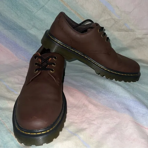 Dr Martens kent leather dark brown crazy horse action oxfords shoes men’s 10