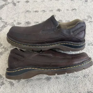 Dr Martens Utah Mens Size 11 Shoes Brown Pebbled Leather Slip On Comfort Loafers