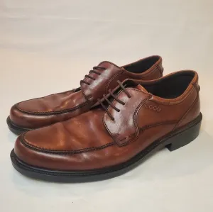 Ecco Men's Brown Leather‎ Lace-Up Dress Shoes Size 47 Comfort Cushion Sole