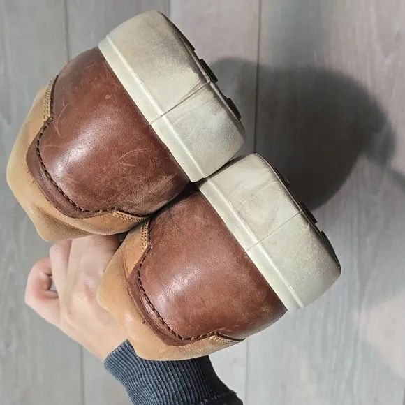 Ecco Men's Brown Leather Slip On Shoes Sneakers Sz 48/14