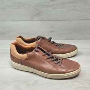 Ecco Men's Brown Leather Slip On Shoes Sneakers Sz 48/14