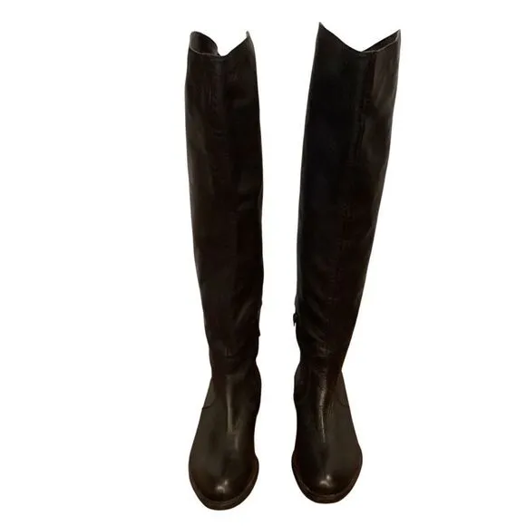 Eden Shoes black leather Over The Knee back buckle EU 37 Italy