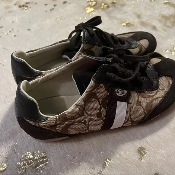 EUC Coach 7 Joss Sneakers Brown/White Tennis Shoes