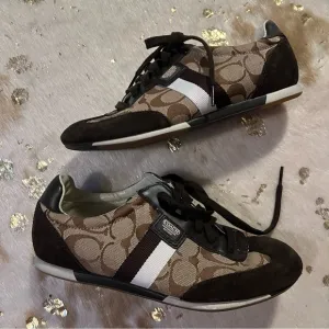 EUC Coach 7 Joss Sneakers Brown/White Tennis Shoes