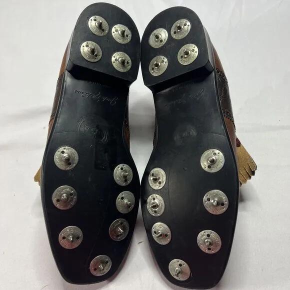 EUC Vintage Jack Nicklaus Leather Golf Shoes Metal Cleats 12 B