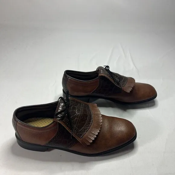 EUC Vintage Jack Nicklaus Leather Golf Shoes Metal Cleats 12 B